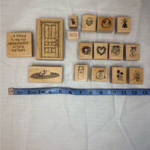 Stampin’ Up! Home & Heart Door Rubber Stamp Set of 16 – Vintage 1995